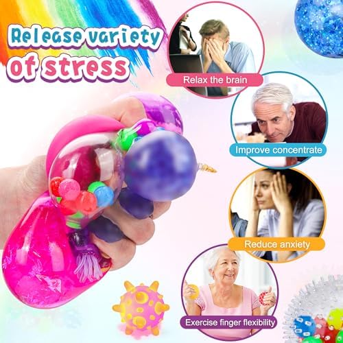 36 Pack Stress Balls Set for Adults and Kids
