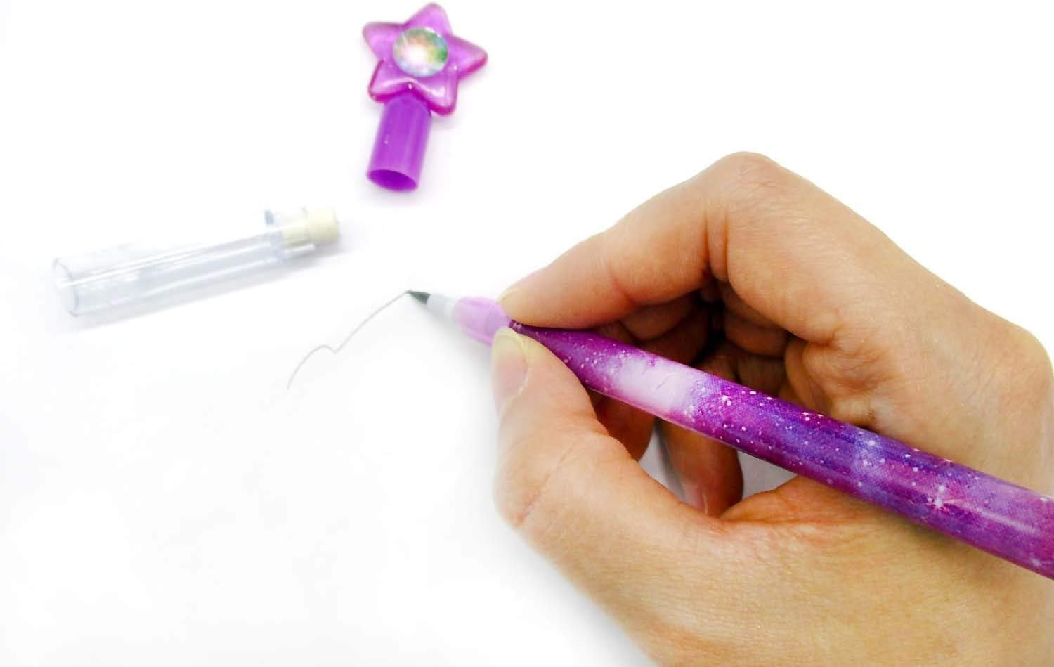 Tiny Mills 24 Pcs Galaxy Outer Space Stackable Pencil with Eraser