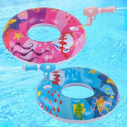 Bigmeta 2 Sets Kids Pool Floats with Water Gun