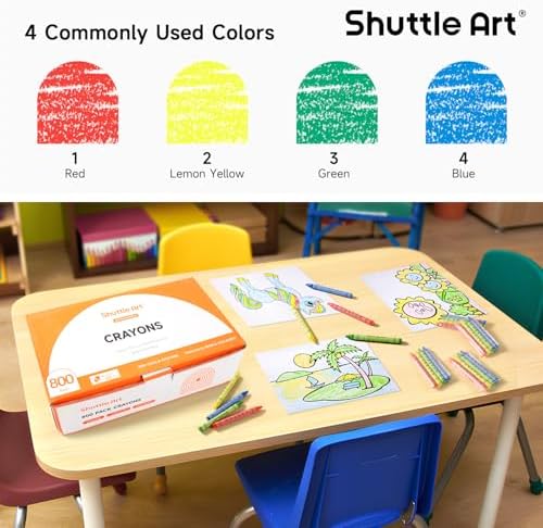 Shuttle Art Crayons 800 Piece Bulk Set