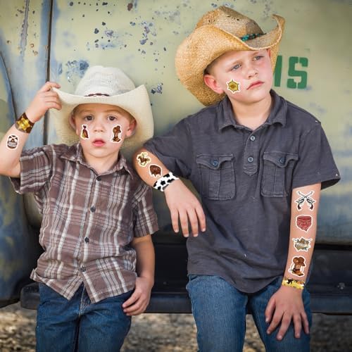 105 PCS Western Cowboy Stickers for Party Decorations