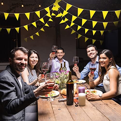 Tatuo 200 Feet Yellow Bunting Flags Party Decorations