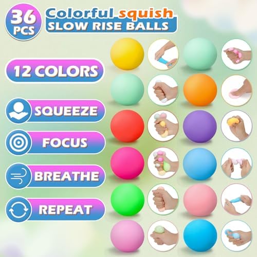 36Pcs Stress Balls Set for Adults and Kids