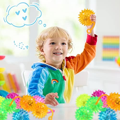 Sotiff 100 Pcs LED Flashing Squeaky Bouncy Balls