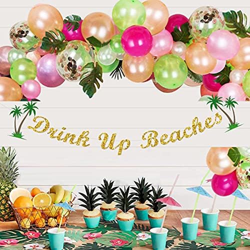 Drink Up Beaches Bachelorette Party Banner