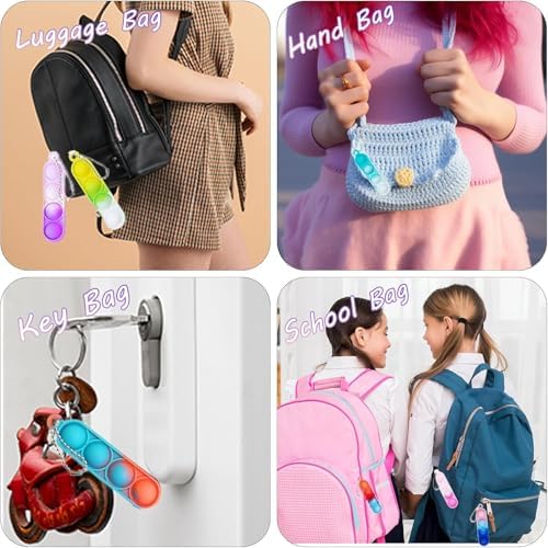 360 Pcs Rectangle Pop Keychain Fidget Toys for Kids