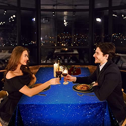 Tatuo Space Tablecloth Starry Night Decor 54x108 Inch 2Pcs