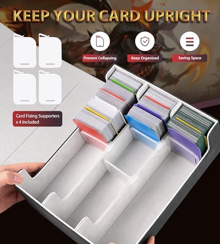 NEWLOOP Trading Card Storage Box with 12 Dividers
