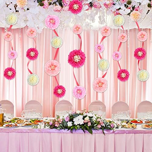 Gejoy 20 Piece Mexican Day of the Dead Paper Flower Pom Poms Set