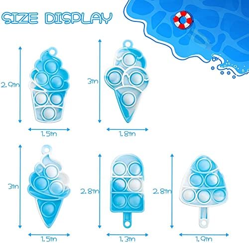 20 Pcs Pop Keychain Fidget Toys for Stress Relief and Anxiety