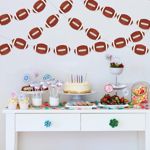 8 Pack Football Banners Garland Kit for Party Decorations