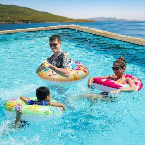 Pool Party Set with 3 Swim Rings Water Guns and Beach Ball