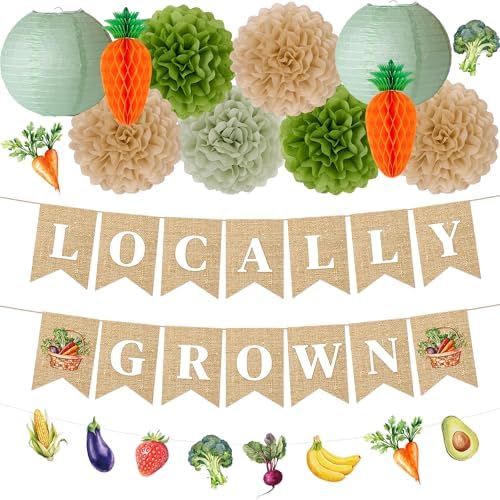 Kriyokiaa Farmers Market Baby Shower Decor Kit 12PCS