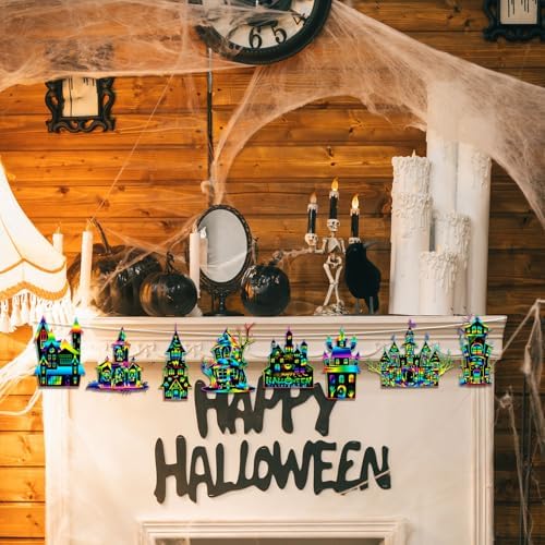 Motipuns 80 Piece Halloween Scratch Card Kit