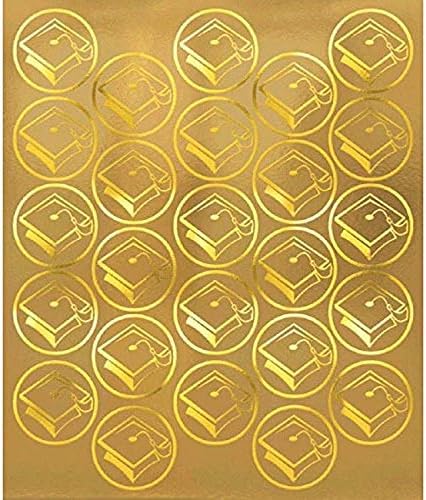 Grad Metallic Gold Sticker Seals Pack of 50