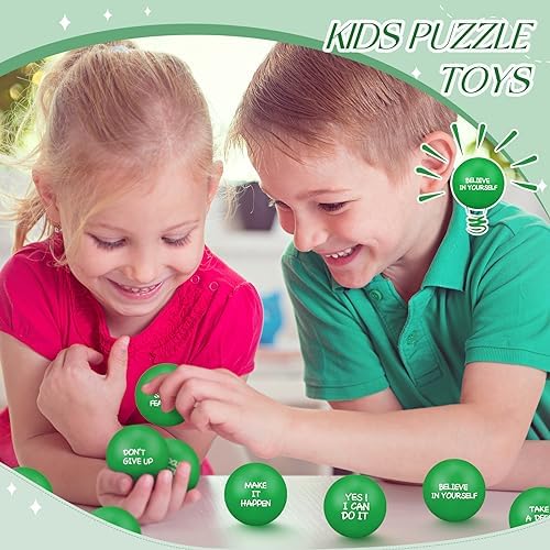 Shappy 72 Pcs Stress Relief Therapy Fidget Balls with Quotes