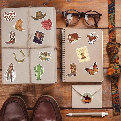 Western Cowboy Sticker Rolls 16 Designs 1000pcs Set