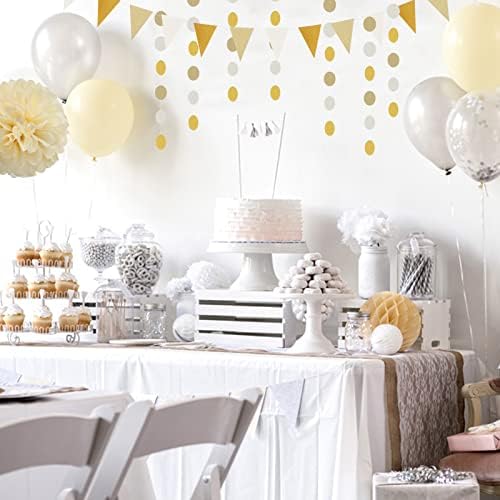 White Gold Champagne Party Decorations 23pcs Set