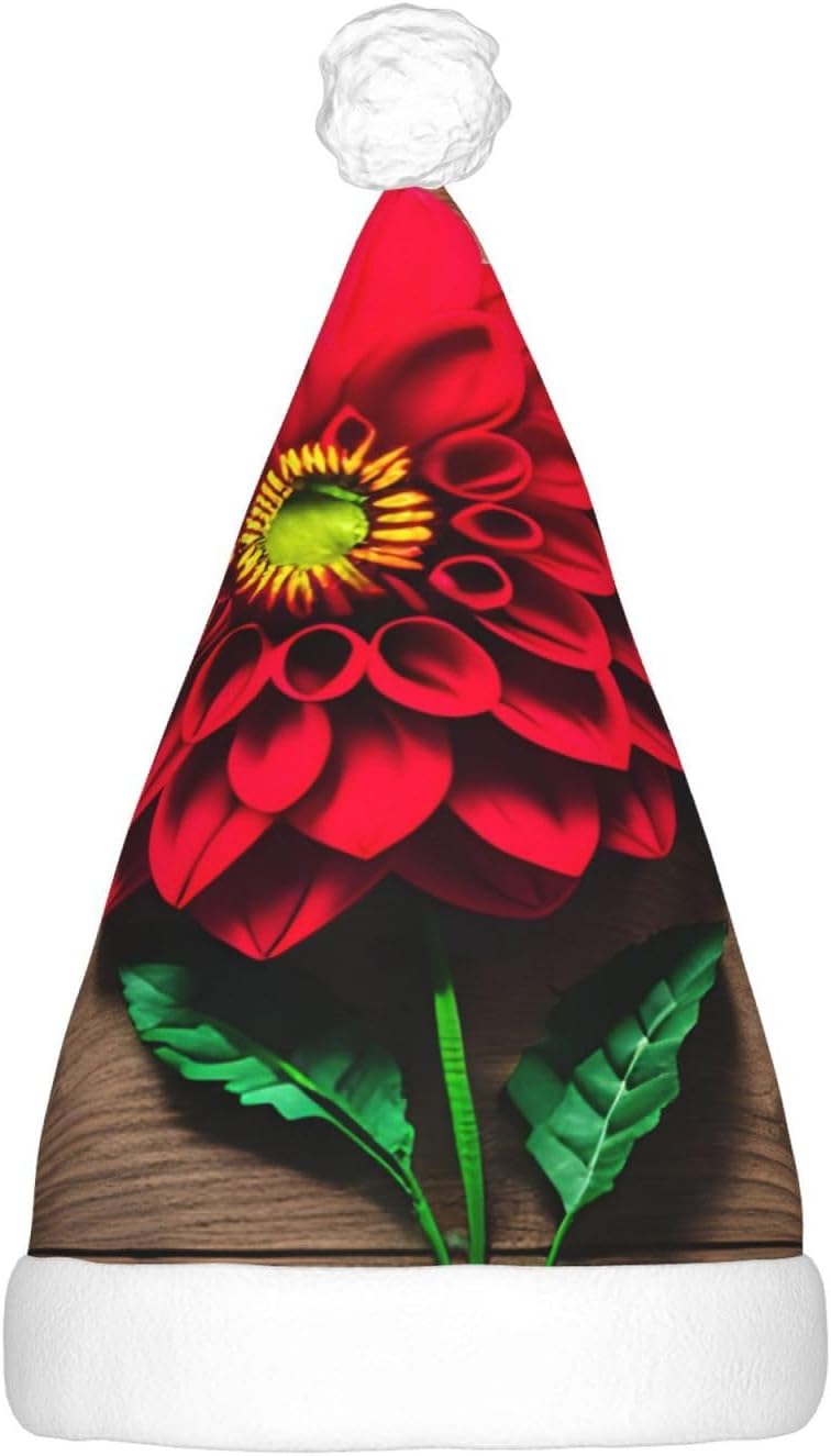 QINZHENG LED Light Up Santa Hat for Adults