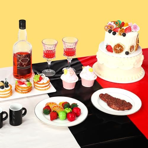 Oudain 3 Pcs Cartoon Animation Birthday Tablecloth Red White 54x108 Inch Large Cover