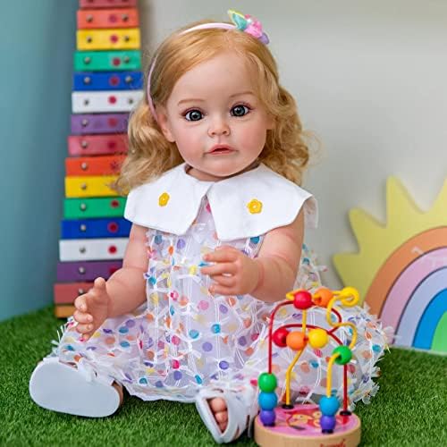 Toddler Reborn Baby Girl Doll 22 Inch Realistic Soft Silicone
