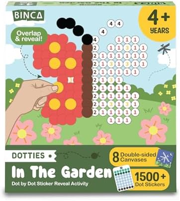 BINCA Dotties Dot Art Kit with 1500 Stickers for Kids 4-8