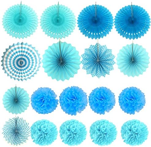 ZERODECO Blue Party Decorations 21 Pcs