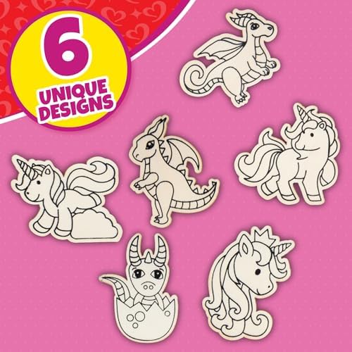 Unicorn Dragon Wood Painting Kit 24 Count