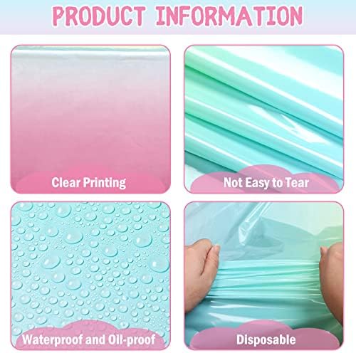Riakrum Rainbow Plastic Tablecloths 3 Pack