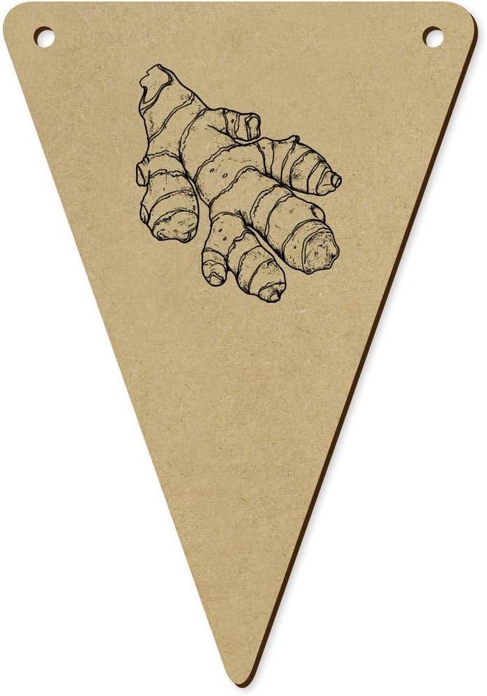 5-Pack Ginger Root Wooden Bunting Flags BN00089152