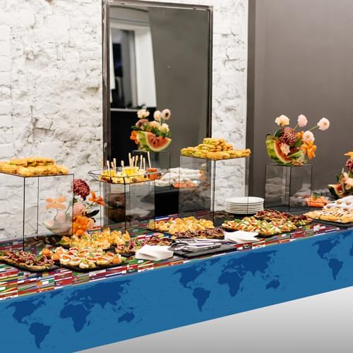 6 Pieces International Flag Table Cover for Parties