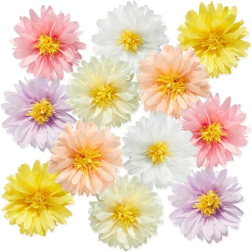 12 Pcs Daisy Tissue Paper Pom Poms Decorations