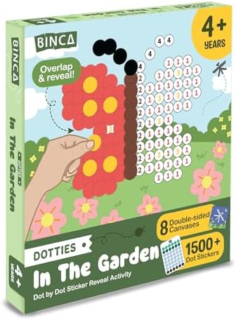 BINCA Dotties Dot Art Kit with 1500 Stickers for Kids 4-8