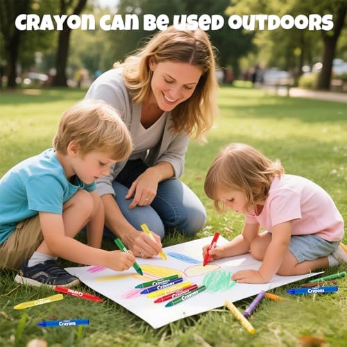 FUMILE 80 Packs 4 Colors Crayons 320 Count