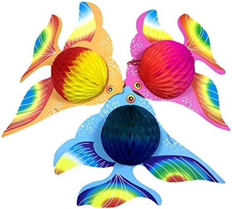 GuassLee 10pcs Tissue Fish Decorations 10 Inch