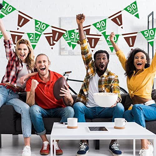 Football Decorations Bunting Triangle Flags Banner for Birthday Party