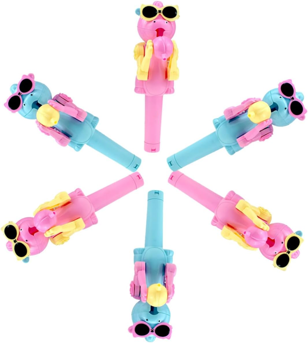 6Pcs Lollipop Robot Holder Fun Storage Gag Toy