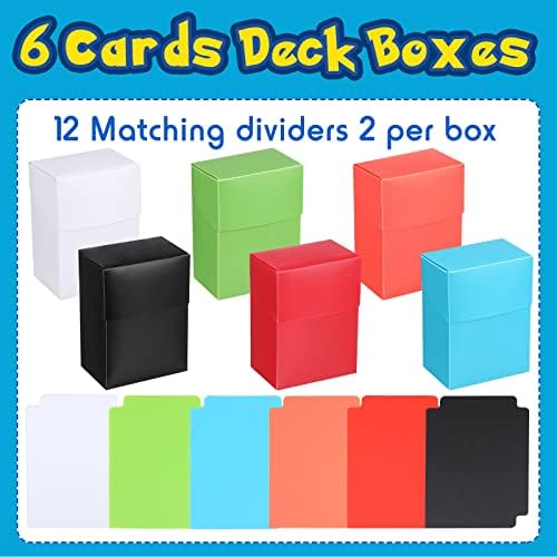 Frienda 6 Pcs TCG Deck Box with 12 Dividers