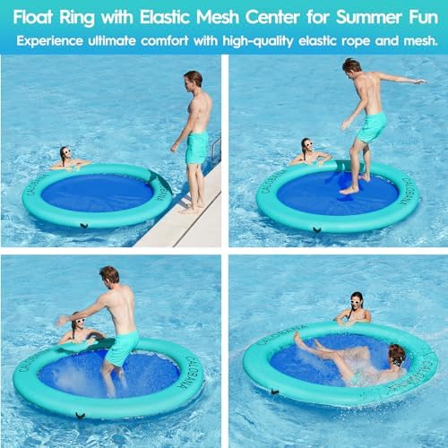 CALOBANA Round Floating Ring Inflatable Water Hammock for Adults