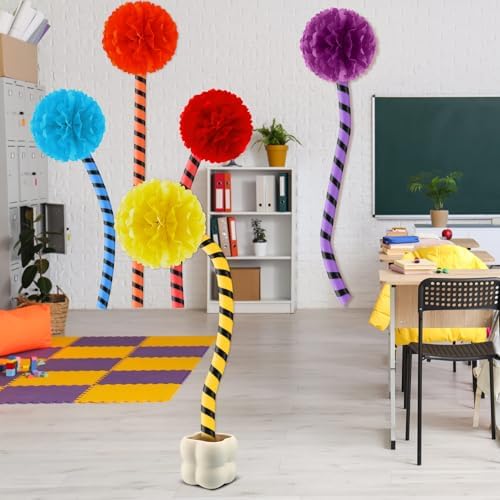 Syhood 12 Pcs Tissue Paper Pom Poms Decor Tree
