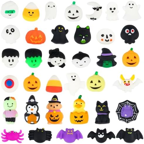 36 PCS Halloween Mochi Squishy Toys Set