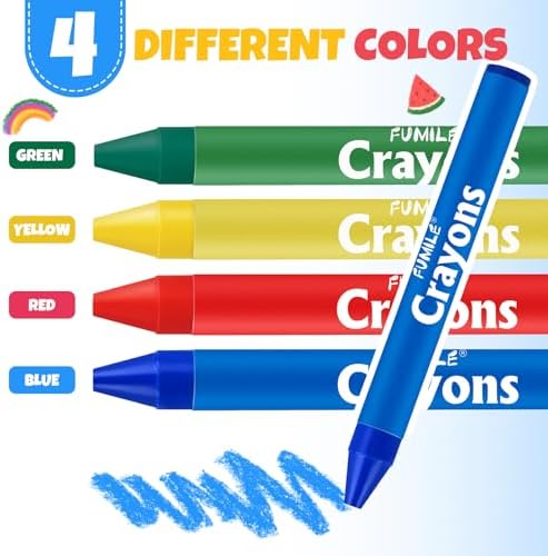 FUMILE 80 Packs 4 Colors Crayons 320 Count