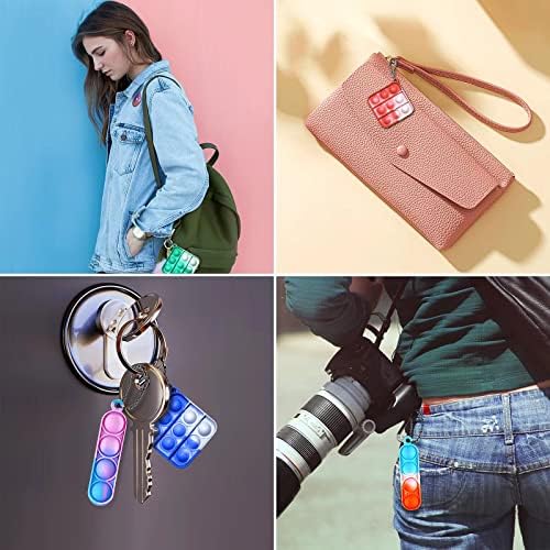130 Pcs Pop Keychain Fidget Toy Set