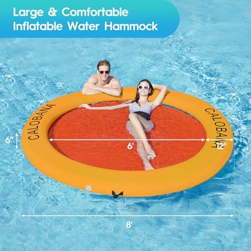 CALOBANA Inflatable Water Hammock Platform for Pool Lake Beach Party