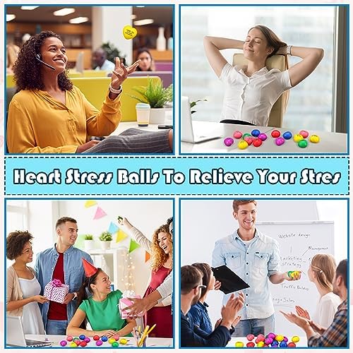 Liliful 100 Pcs Stress Balls Bulk for Graduation Party Favors