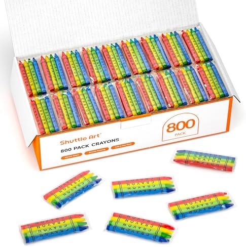 Shuttle Art Crayons 800 Piece Bulk Set