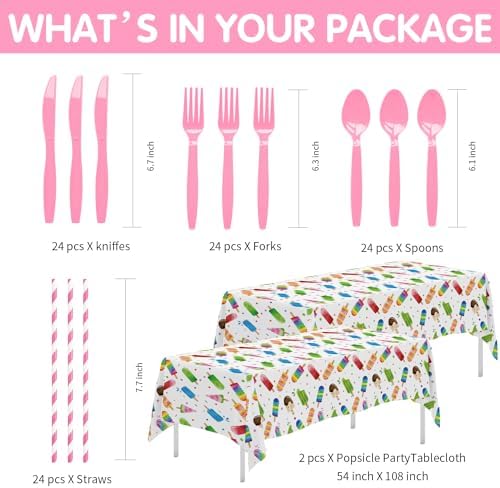 Popsicle Party Decorations for 24 Guests
