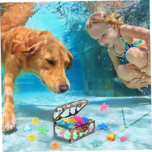 LIOOBO Diving Gems Pirate Treasure Chest Fake Diamonds Pool Decorations