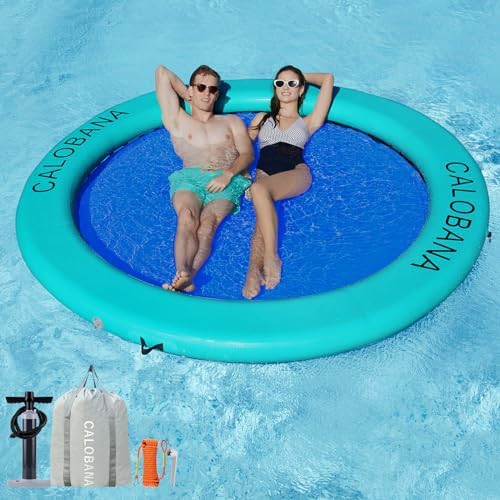 CALOBANA Round Floating Ring Inflatable Water Hammock for Adults