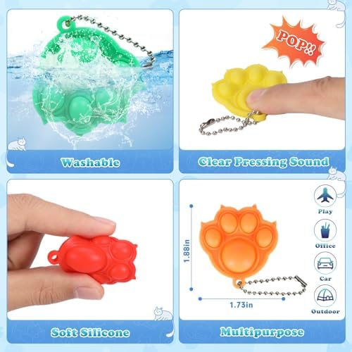 112pcs Mini Pop Fidget Toys Stress Relief Pack